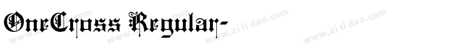 OneCross Regular字体转换